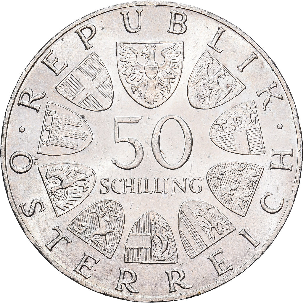 Austria, 50 Schilling, 1974, Vienna, Silver, EF(40-45), KM:2921