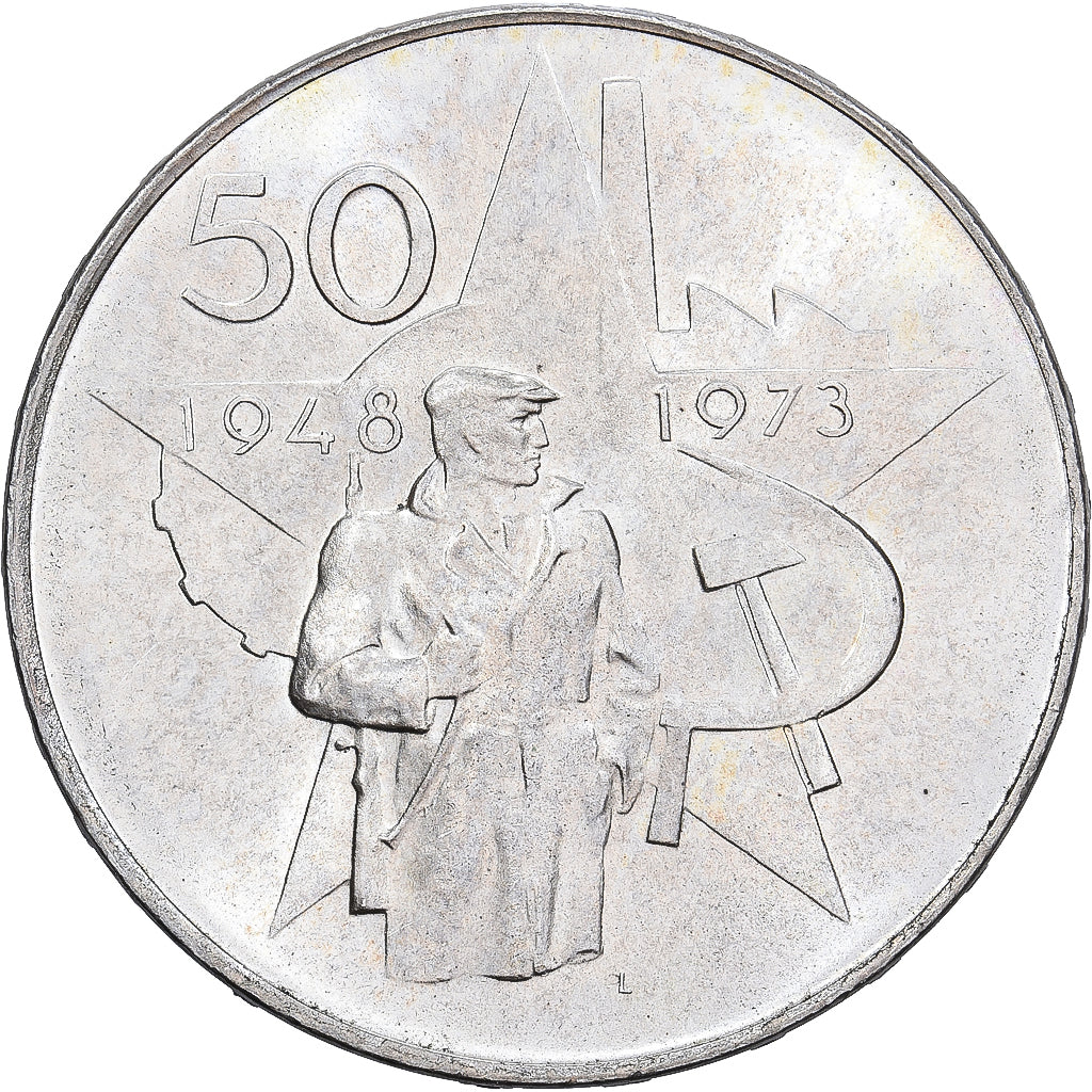 Checoslováquia, 50 Korun, 1973, Prata, MS(63), KM:78