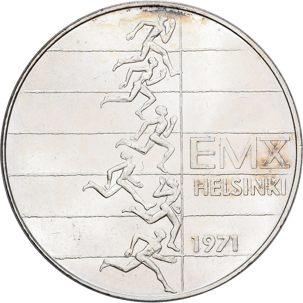 Finland, 10 Markkaa, 1971, Helsinki, Silver, MS(63), KM:52