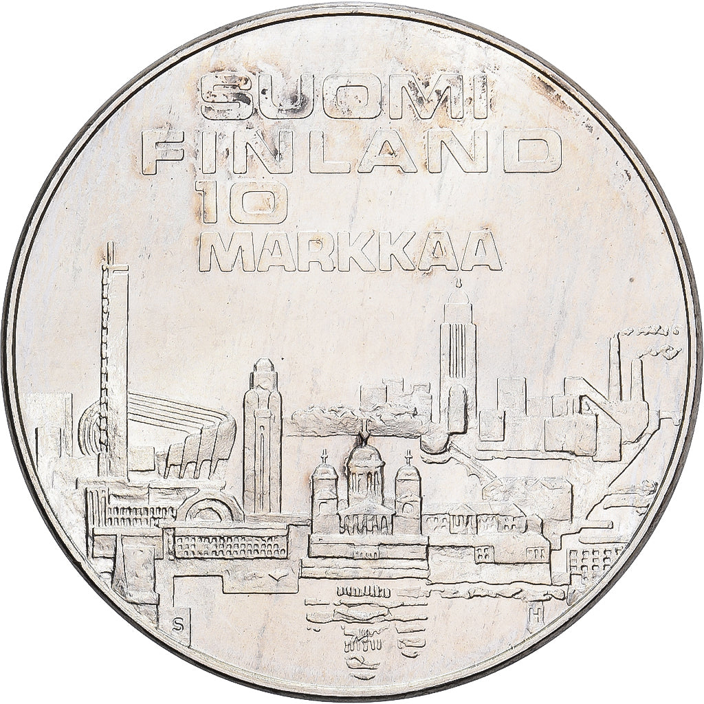 Finland, 10 Markkaa, 1971, Helsinki, Silver, MS(63), KM:52