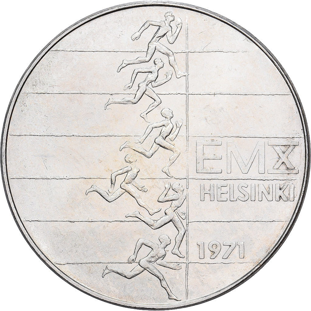 Finland, 10 Markkaa, 1971, Helsinki, Silver, MS(63), KM:52