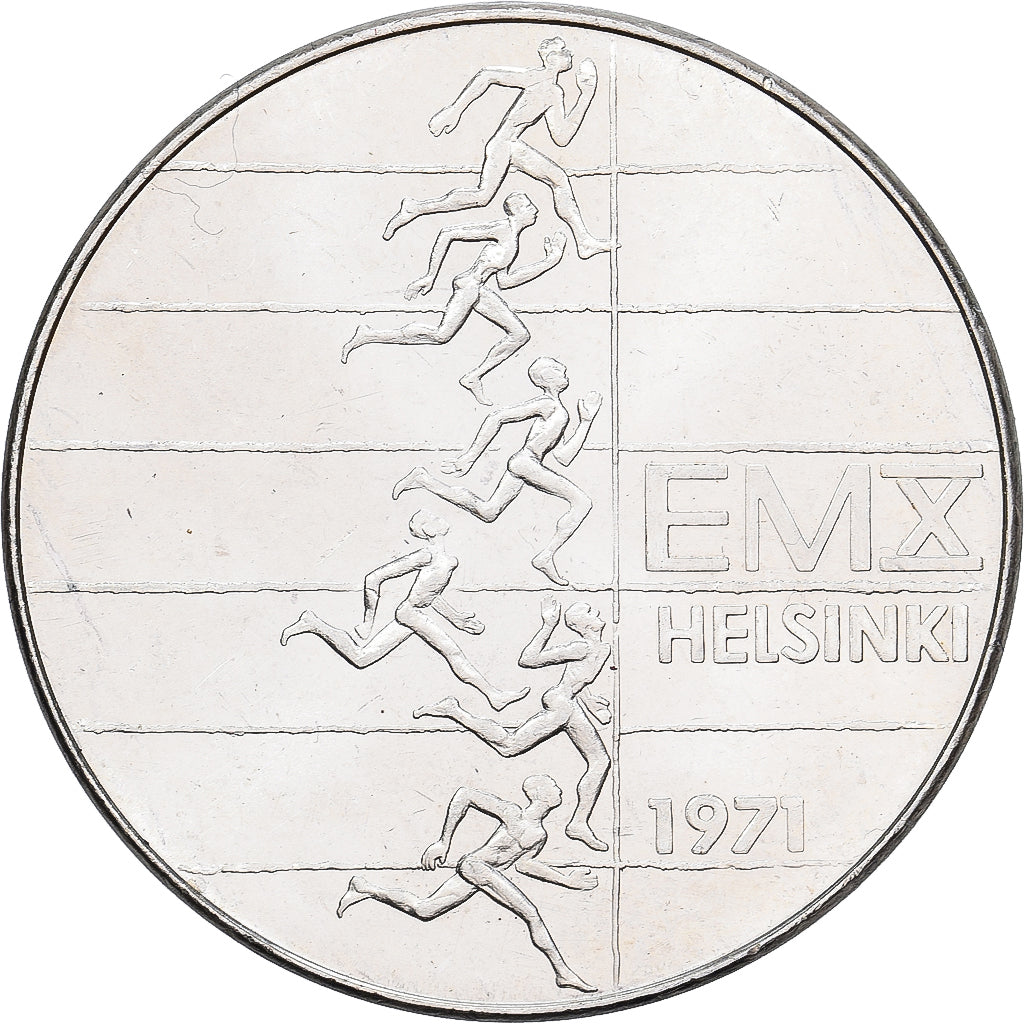 Finland, 10 Markkaa, 1971, Helsinki, Silver, MS(63), KM:52