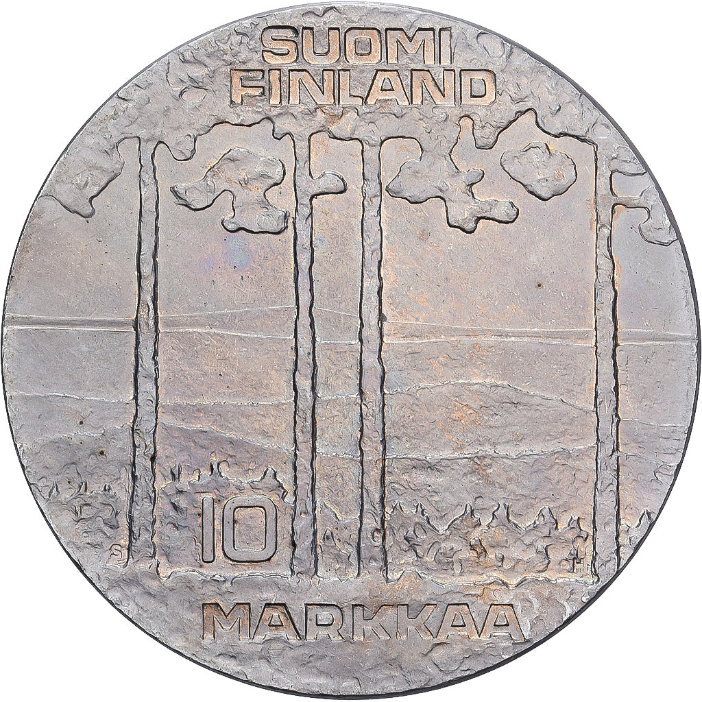 Finnland, 10 Markkaa, Urho Kaleva Kekkonen, 1975, Helsinki, Silber, VZ, KM:54