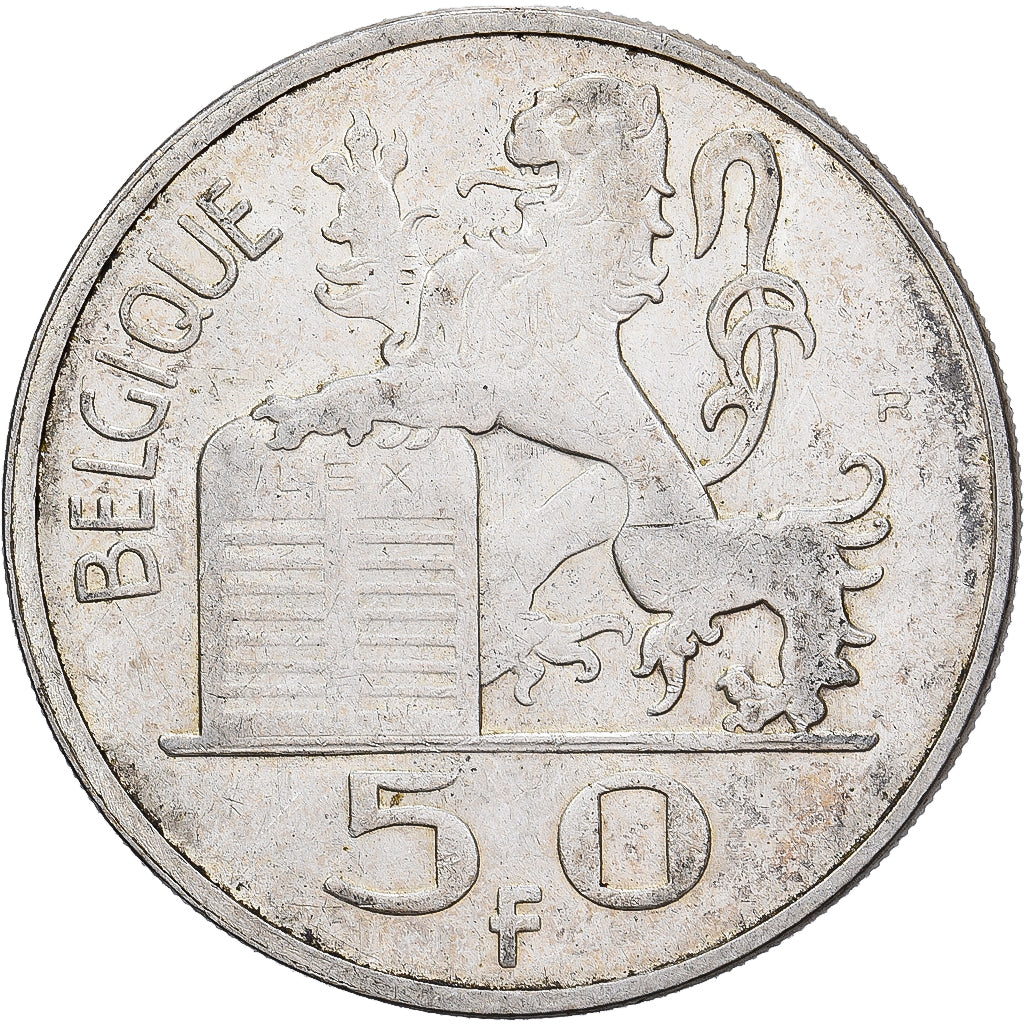 Belgien, Régence Prince Charles, 50 Francs, Mercure, 1948, Brussels, Silber