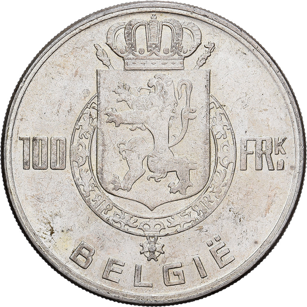Belgique, 100 Francs, 100 Frank, 1949, Argent, TTB+, KM:139.1