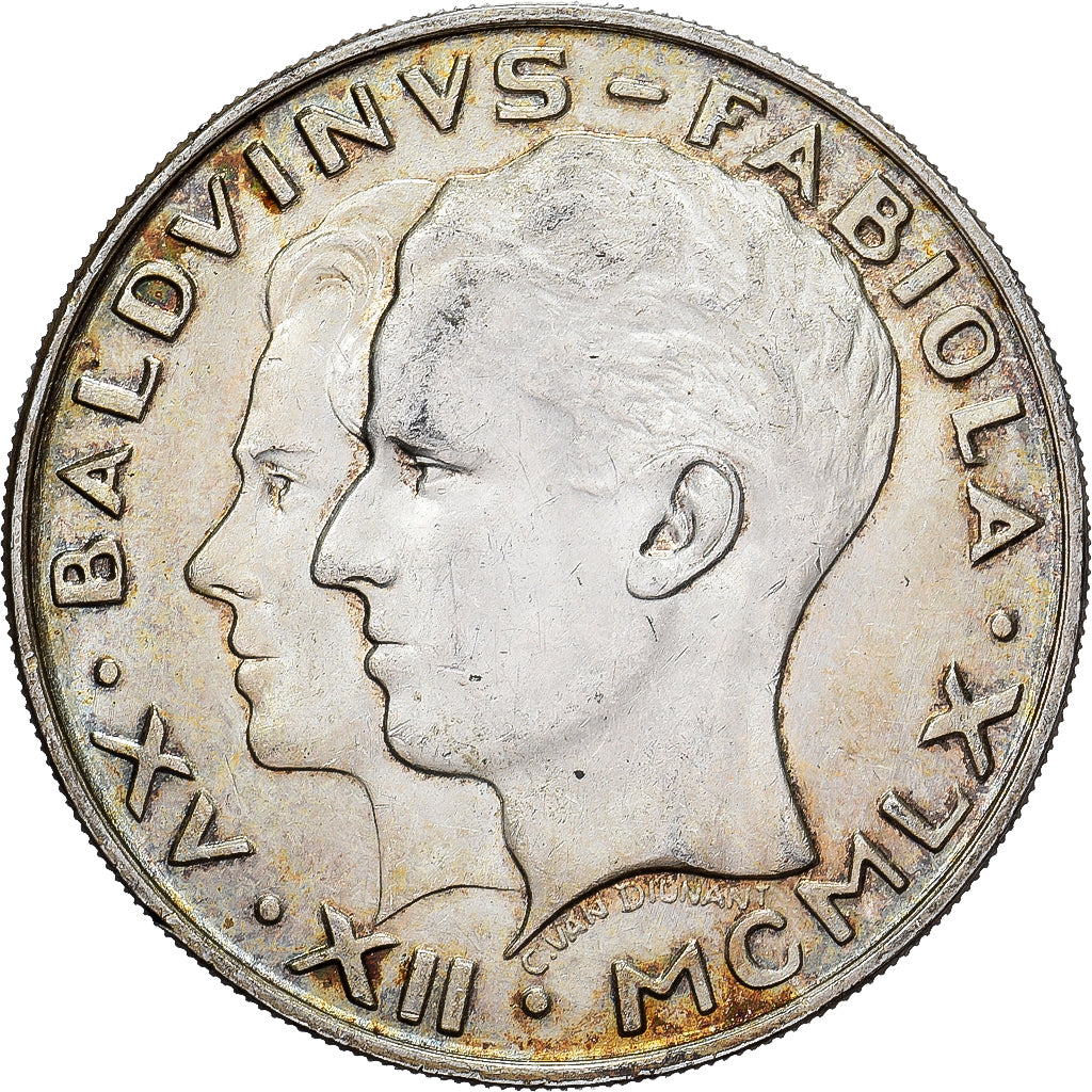 Belgium, Baudouin I, 50 Francs, 50 Frank, 1960, Silver, AU(55-58), KM:152.1