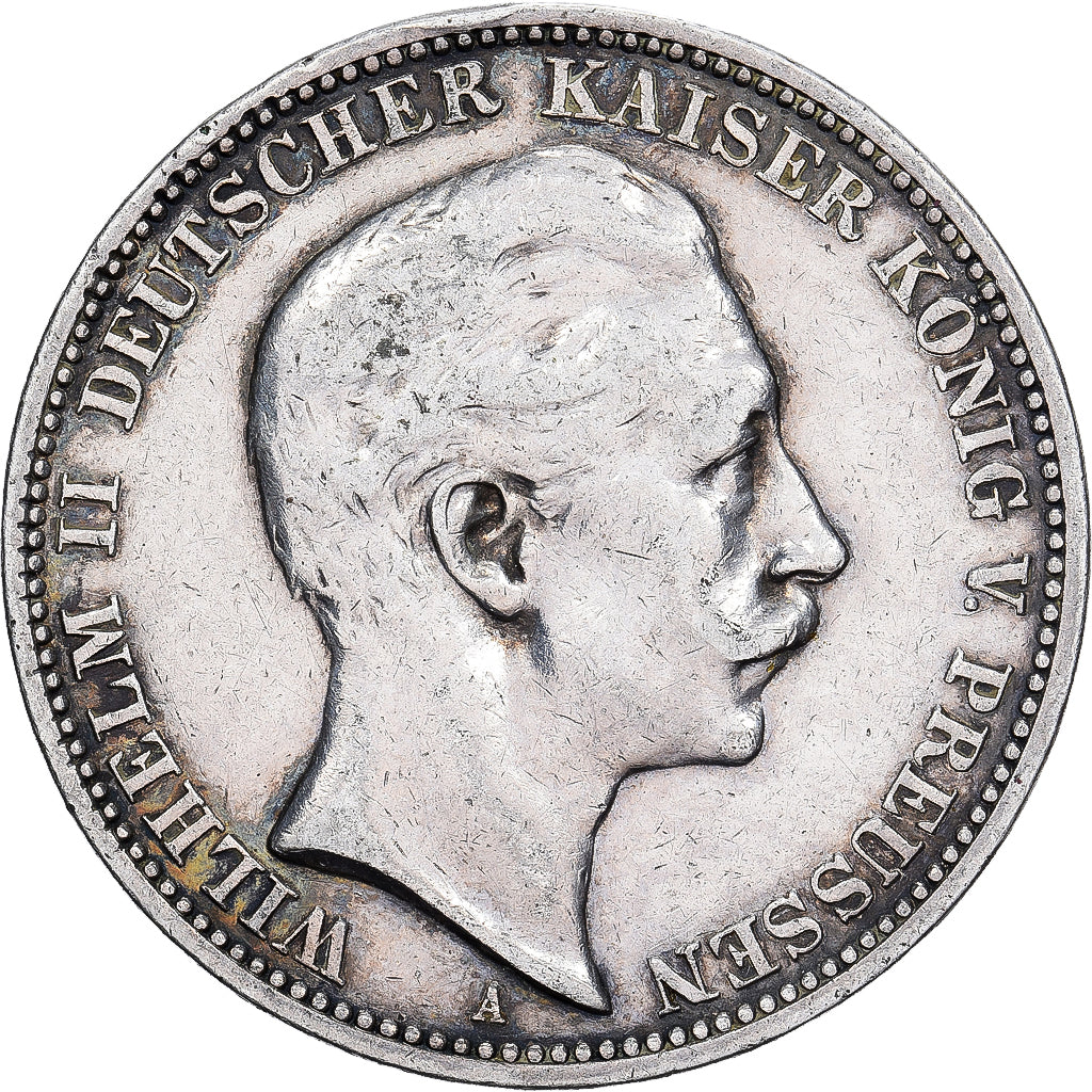 Kingdom of Prussia, Wilhelm II, 3 Mark, 1911, Berlin, Silver, VF(30-35), KM:527