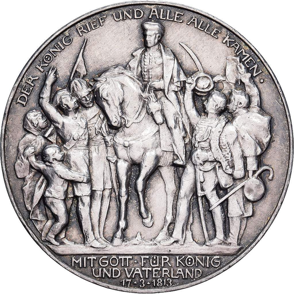 Estados Alemães, PRUSSIA, Wilhelm II, 3 Mark, 1913, Berlin, Déclaration de