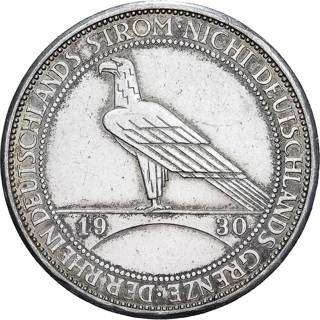 Duitsland, Weimarrepubliek, 3 Mark, 1930, Stuttgart, Zilver, ZF+