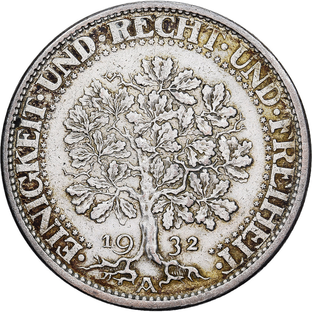 Deutschland, Weimarer Republik, 5 Mark, 1932, Berlin, Silber, SS+
