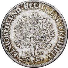 Deutschland, Weimarer Republik, 5 Mark, 1932, Berlin, Silber, SS+
