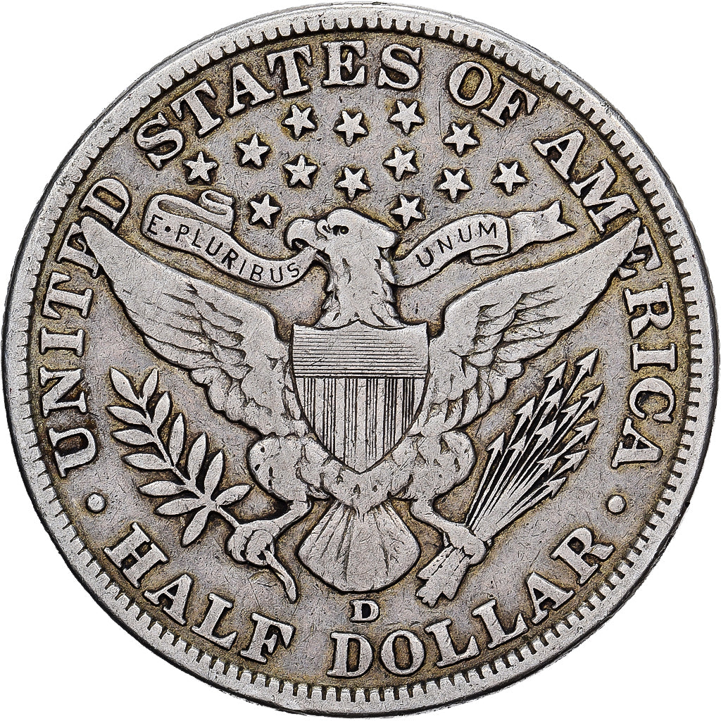 Vereinigte Staaten, Half Dollar, Barber Half Dollar, 1907, Denver, Silber, S+