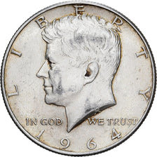 USA, Half Dollar, Kennedy Half Dollar, 1964, Philadelphia, Srebro, AU(55-58)