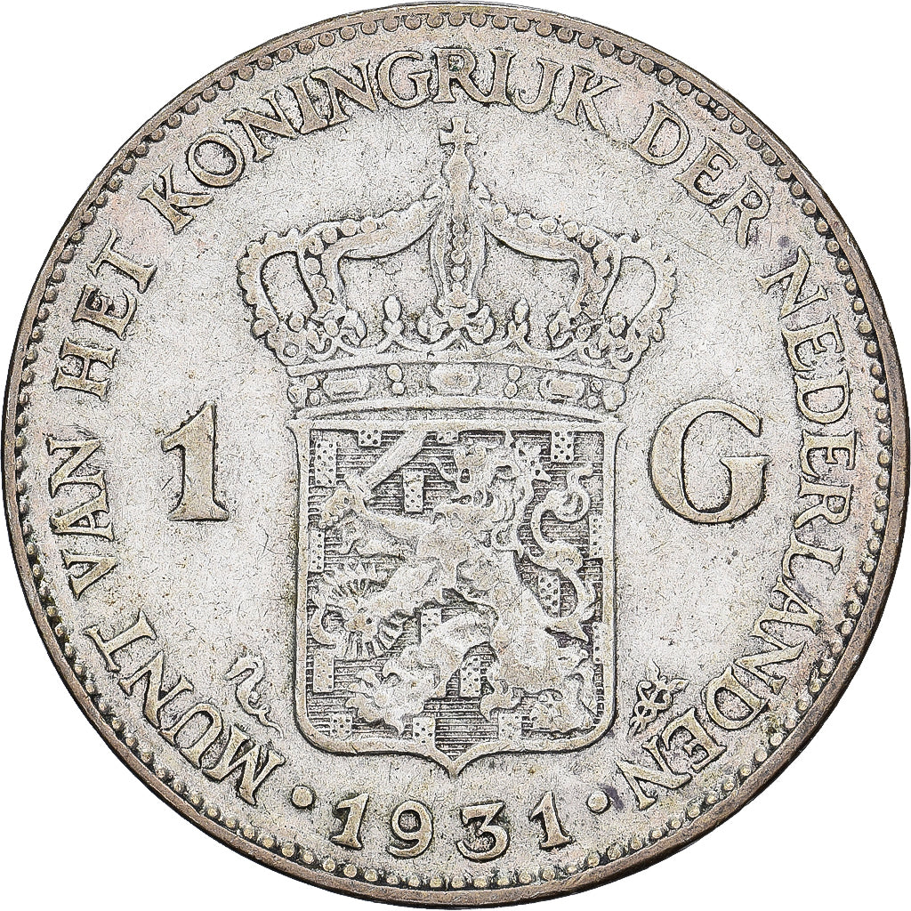 Netherlands, Wilhelmina I, Gulden, 1931, Utrecht, Silver, VF(30-35), KM:161.1