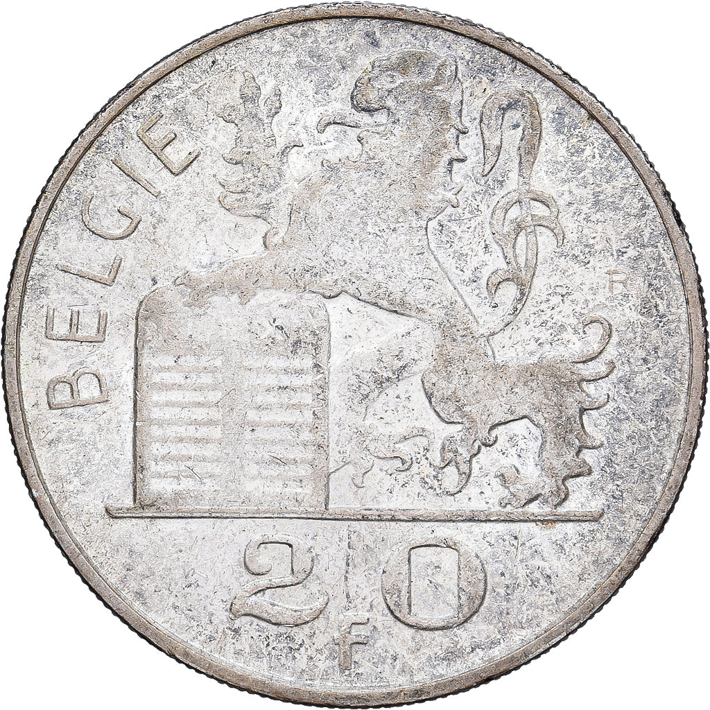 Belgio, Régence Prince Charles, 20 Francs, 20 Frank, 1951, Brussels, Argento