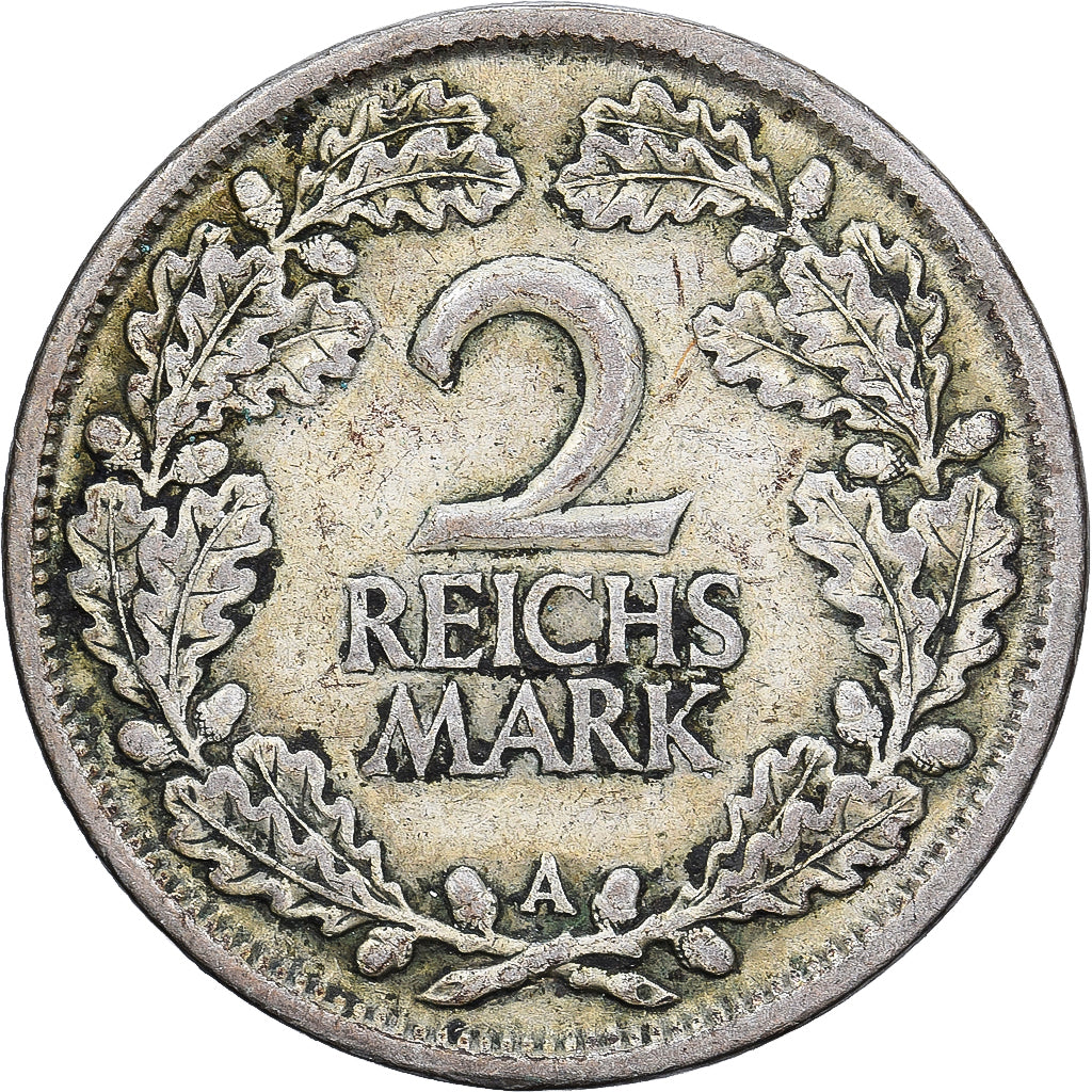 ALEMANHA, REPÚBLICA DE WEIMAR, 2 Mark, 1925, Berlin, Prata, VF(30-35), KM:45
