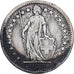 Suiza, 2 Francs, 1875, Bern, Plata, BC+, KM:21