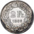 Suiza, 2 Francs, 1886, Bern, Plata, BC+, KM:21