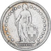 Suiza, 2 Francs, 1905, Bern, Plata, BC+, KM:21