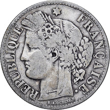 Francia, 2 Francs, Cérès, 1872, Bordeaux, Plata, BC+, Le Franc:F.265, KM:817.2