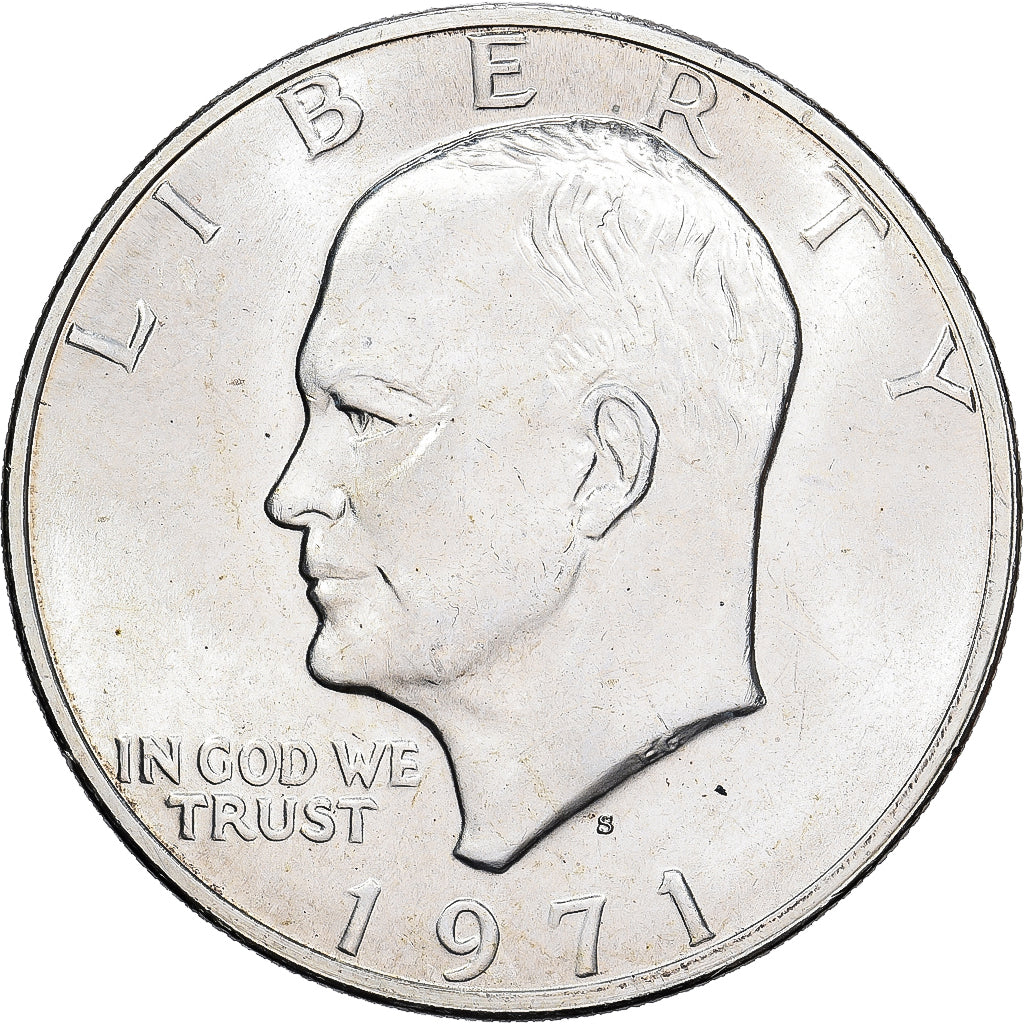 Estados Unidos, Dollar, Eisenhower Dollar, 1971, San Francisco, Plata, EBC+