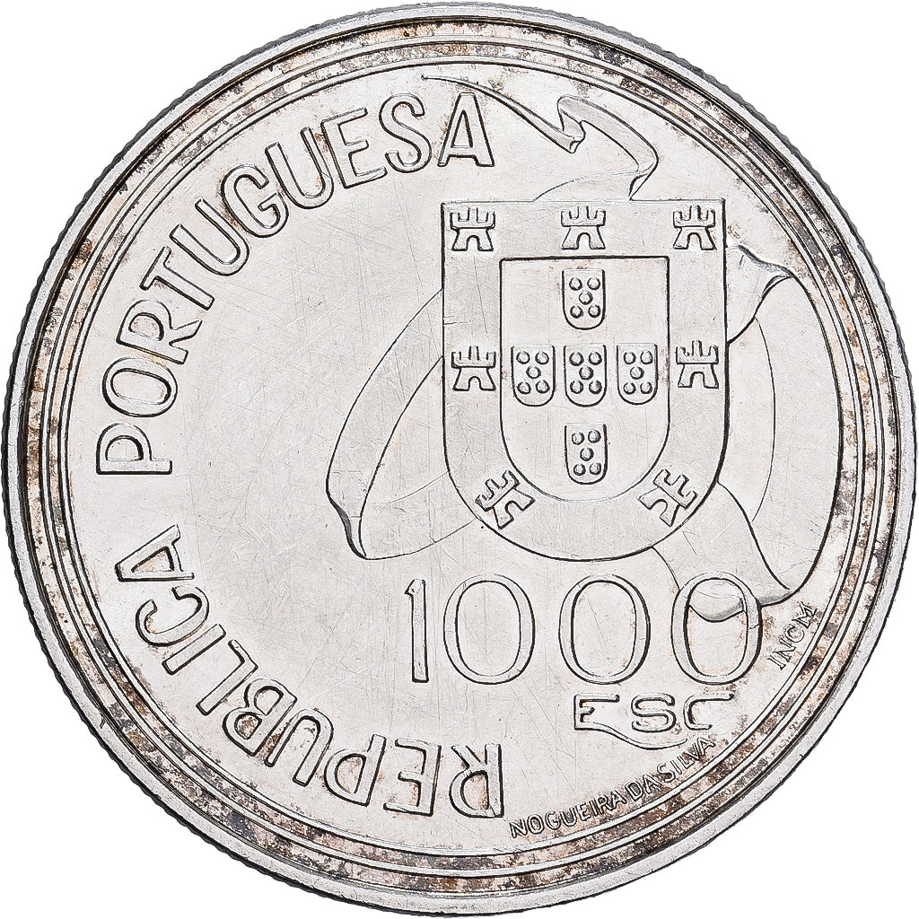 Portugal, 1000 Escudos, 1994, Lisbon, Silver, AU(55-58), KM:675
