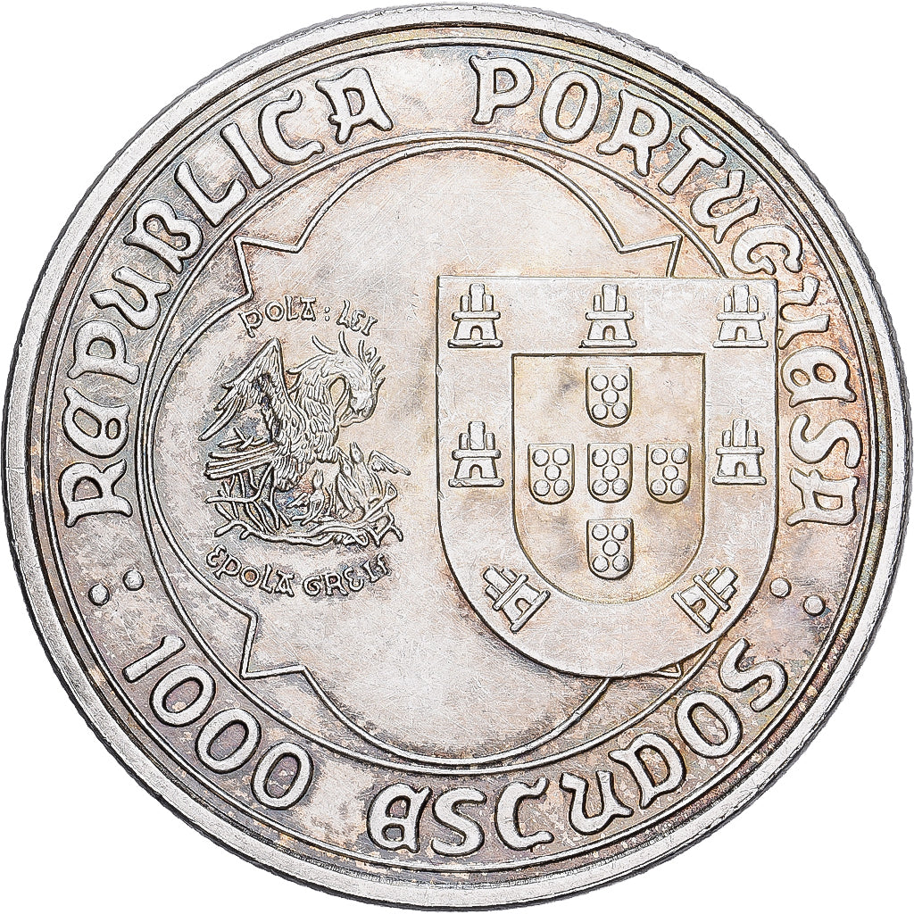 Portugal, 1000 Escudos, 1995, Lisbon, Prata, MS(60-62), KM:685