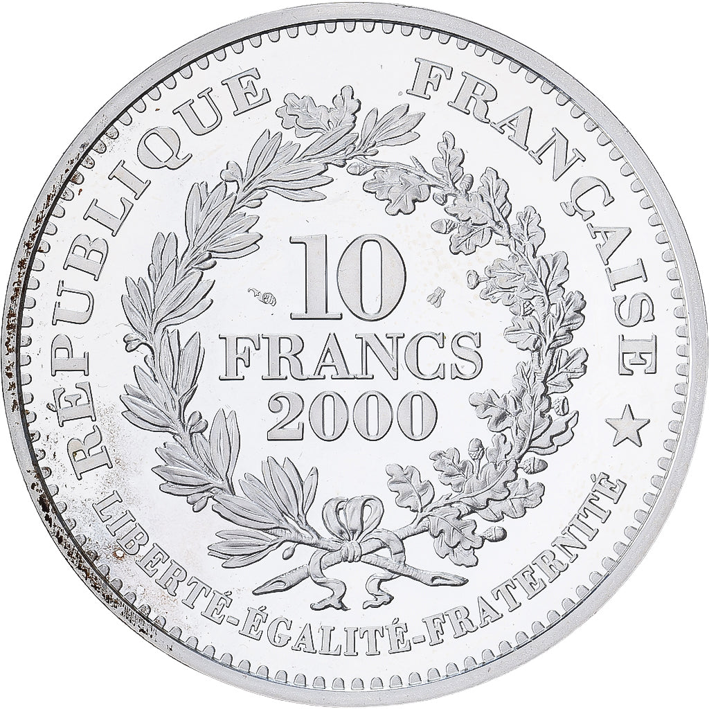 France, 10 Francs, Statère des Parisii, BE, 2000, Monnaie de Paris, Silver