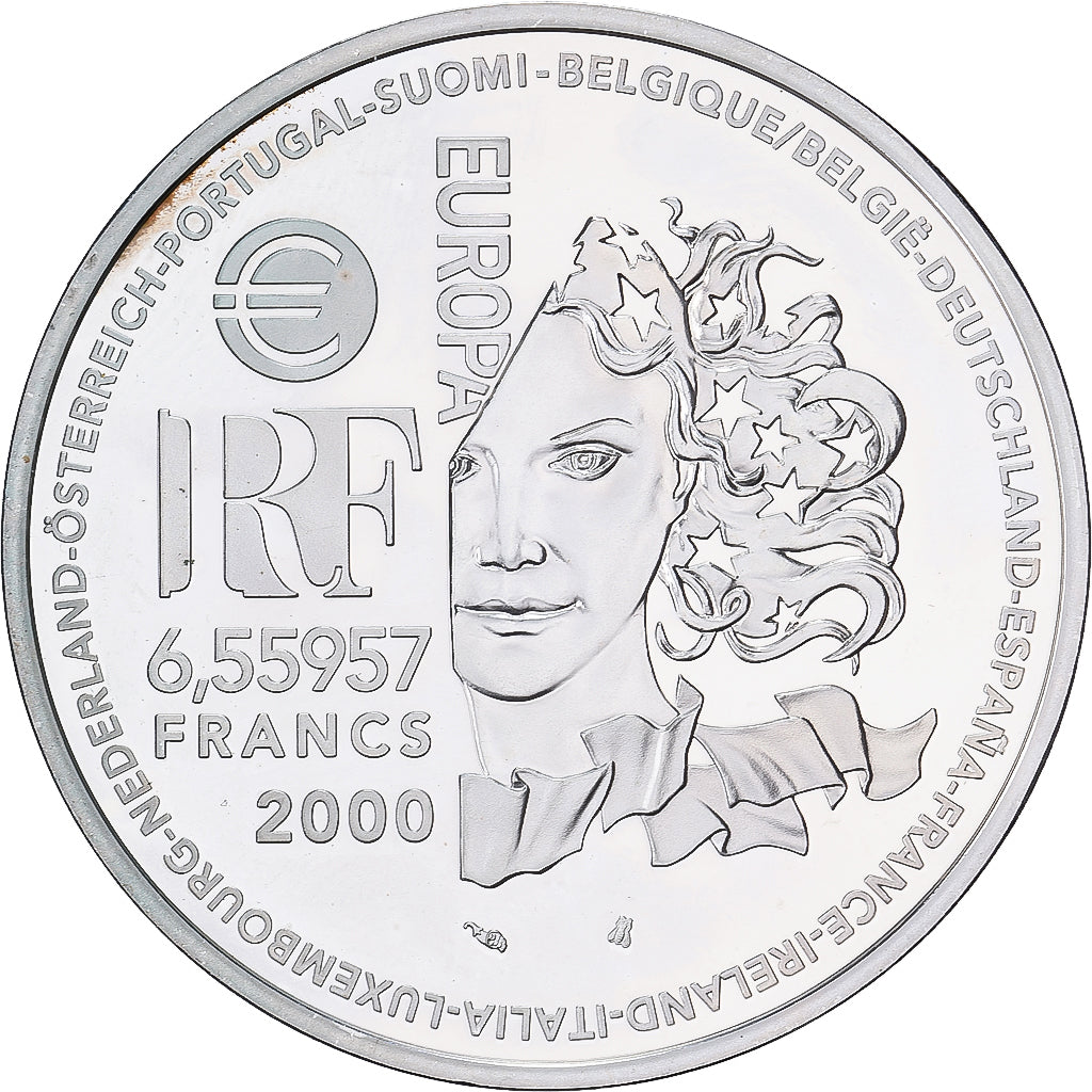 France, 6.55957 Francs, Europa - L'art moderne, 2000, Paris, Proof, Silver