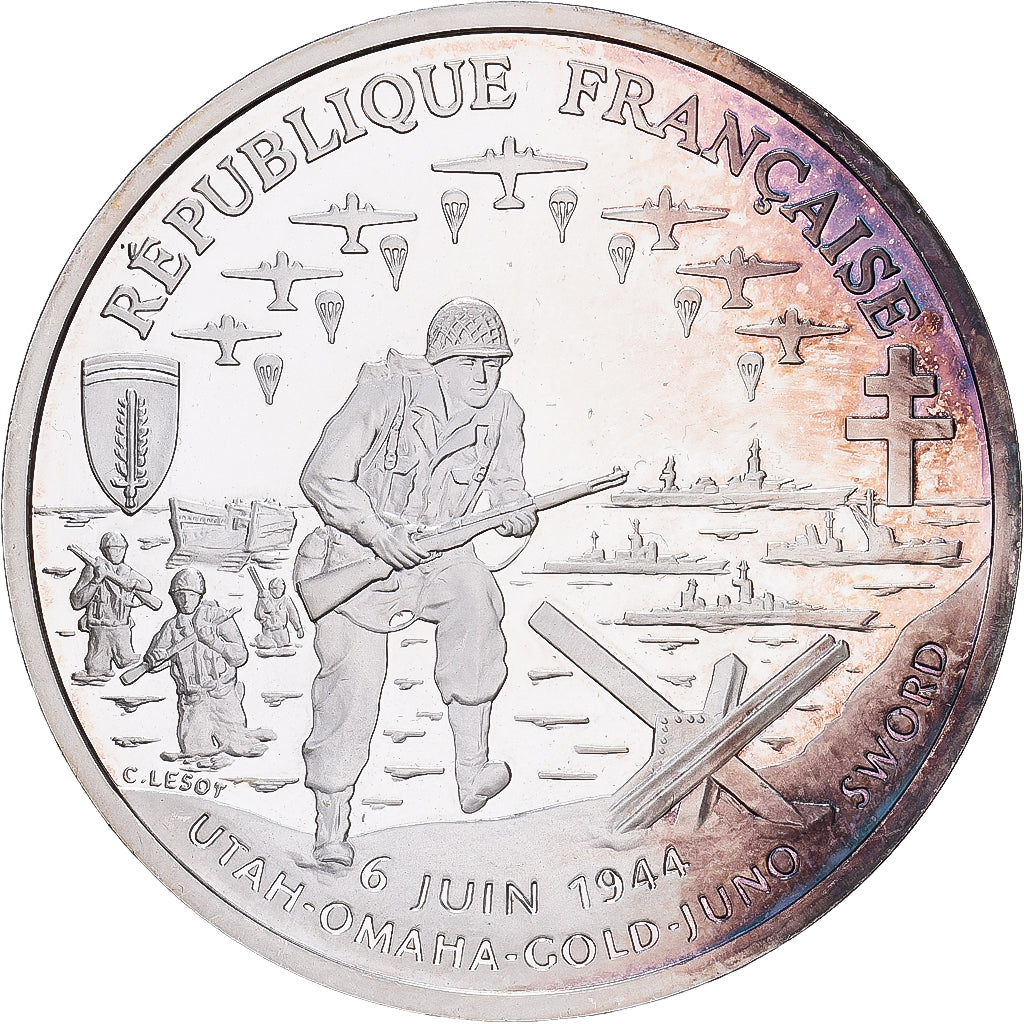 Frankrijk, Franc, 1993, Paris, Zilver, PR, KM:1014