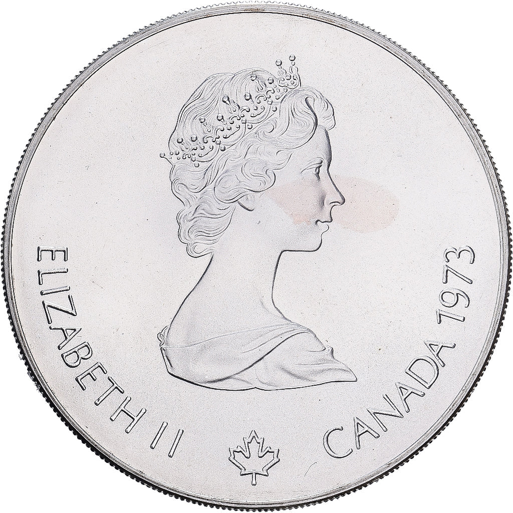 Canadá, Elizabeth II, 5 Dollars, 1973, Royal Canadian Mint, BE, Plata, SC