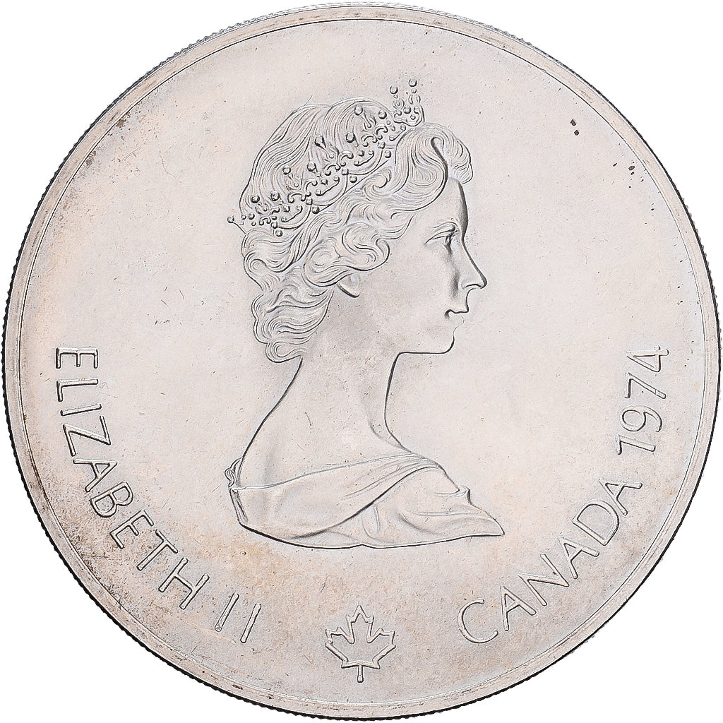 Canadá, 5 Dollars, Montréal XXI Olympiade, 1974, Ottawa, Prata, MS(60-62)