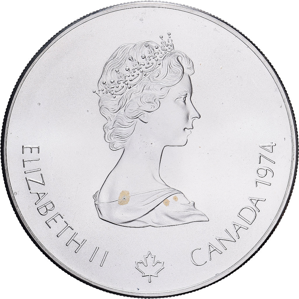 Canada, 5 Dollars, Montréal XXI Olympiade, 1974, Ottawa, Zilver, UNC, KM:89