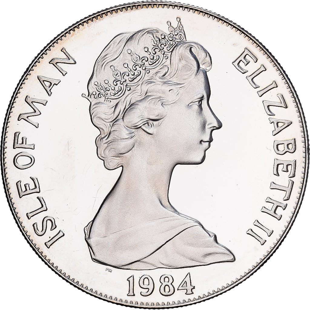 Isle of Man, Elizabeth II, Crown, 1984, Pobjoy Mint, PP, Silber, UNZ, KM:119a