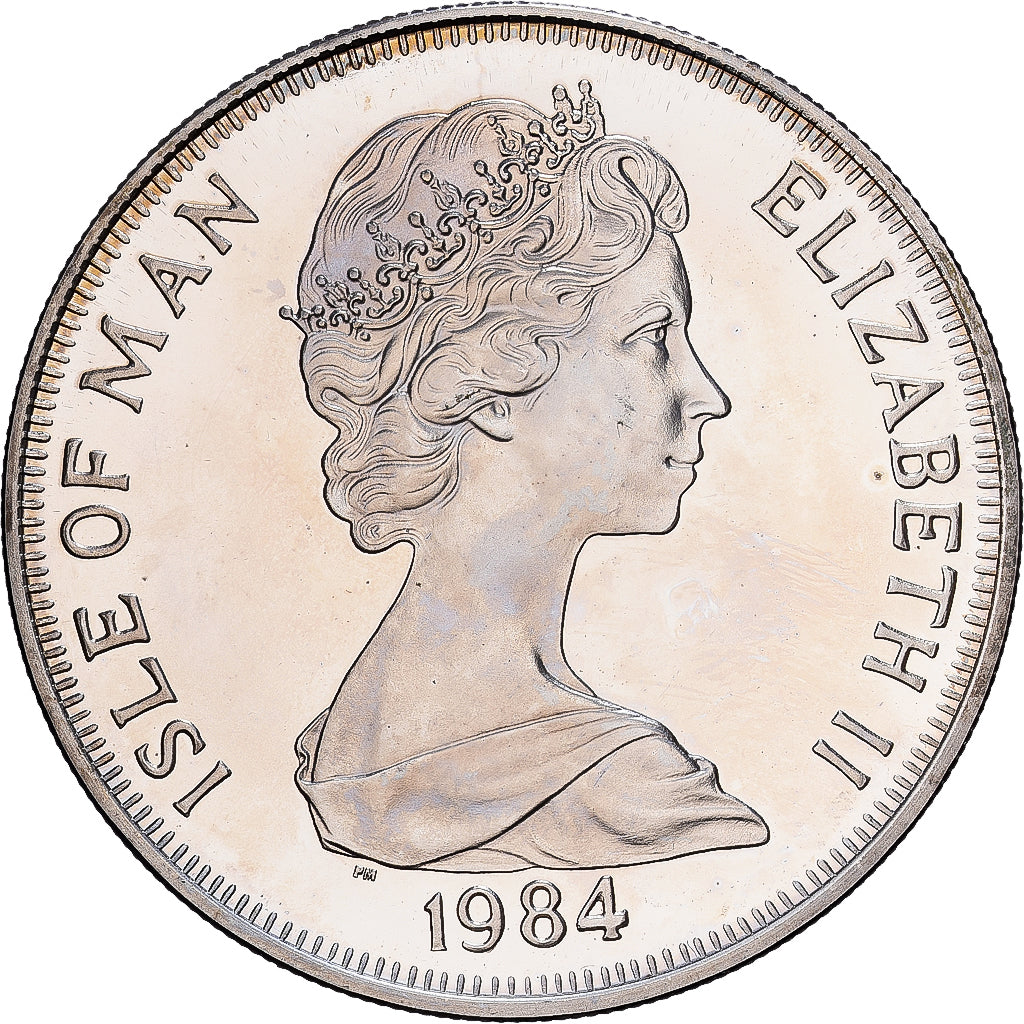 Isle of Man, Elizabeth II, Crown, 1984, Pobjoy Mint, PP, Silber, UNZ, KM:117a