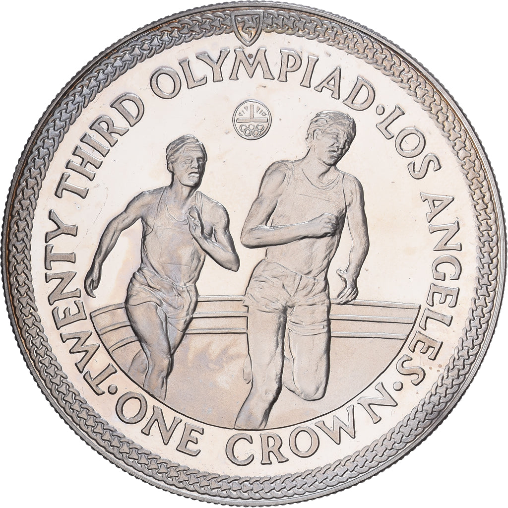 Isle of Man, Elizabeth II, Crown, 1984, Pobjoy Mint, PP, Silber, UNZ, KM:117a