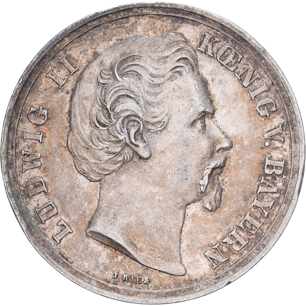 Alemania, medalla, Ludwig II, Dem Besten Schützen, Plata, J.RIES, MBC