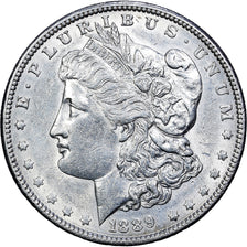United States, Morgan dollar, 1889, Philadelphia, Silver, EF(40-45), KM:110