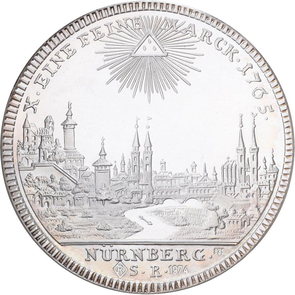 Germany, Medal, Joseph II, Thaler, Nuremberg, 1974, Silver, Réplique, MS(63)