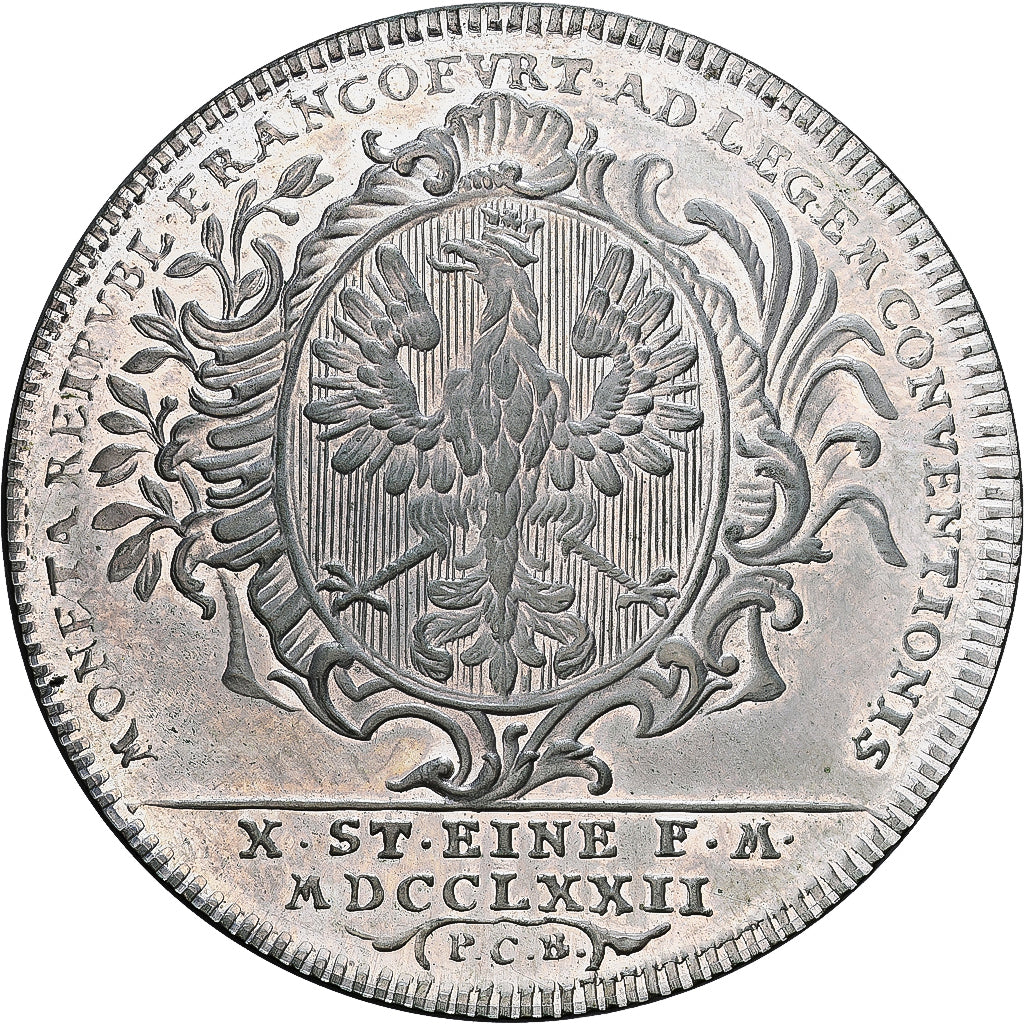 Germany, Medal, Silver, Ville Libre de Francfort, reproduction de Thaler, MS(63)