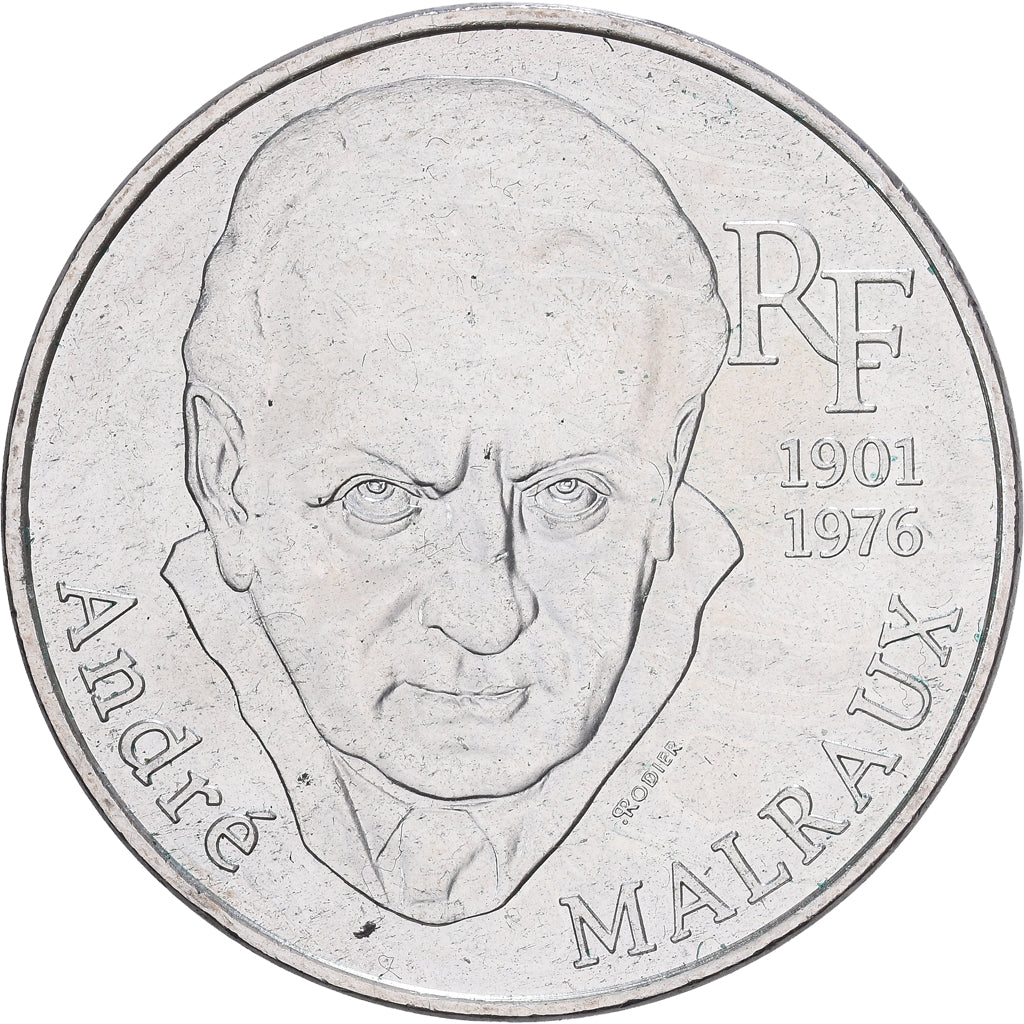 Frankreich, 100 Francs, André Malraux, 1997, Silber, SS+, KM:1188