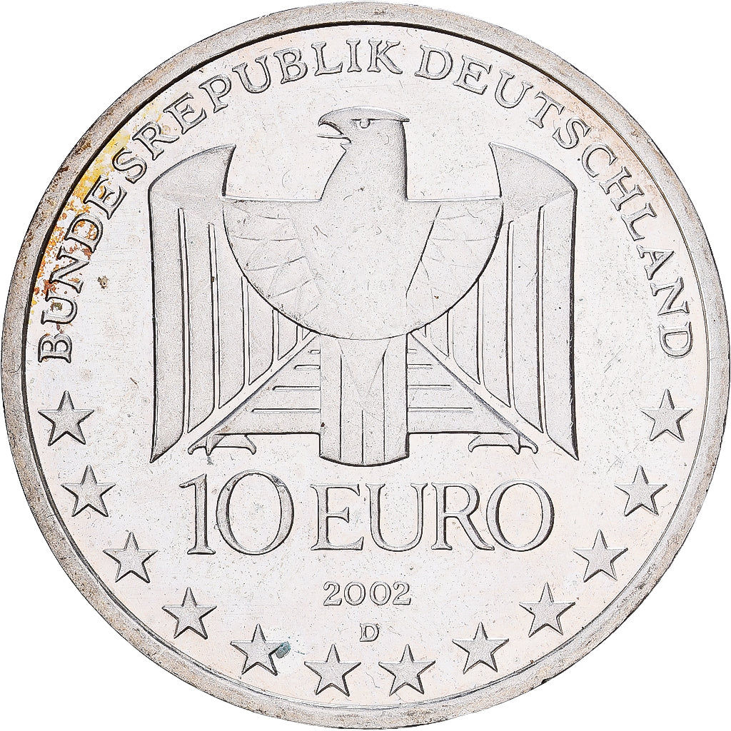 Germany, 10 Euro, 100th Anniversary of German subway, 2002, Munich, Silver