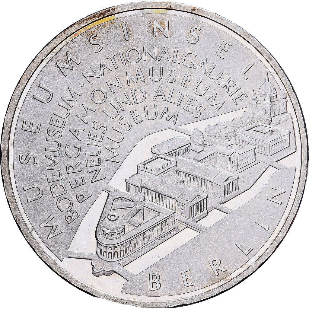 Alemanha, 10 Euro, Museum Island Berlin, 2002, Berlin, Prata, MS(60-62), KM:218