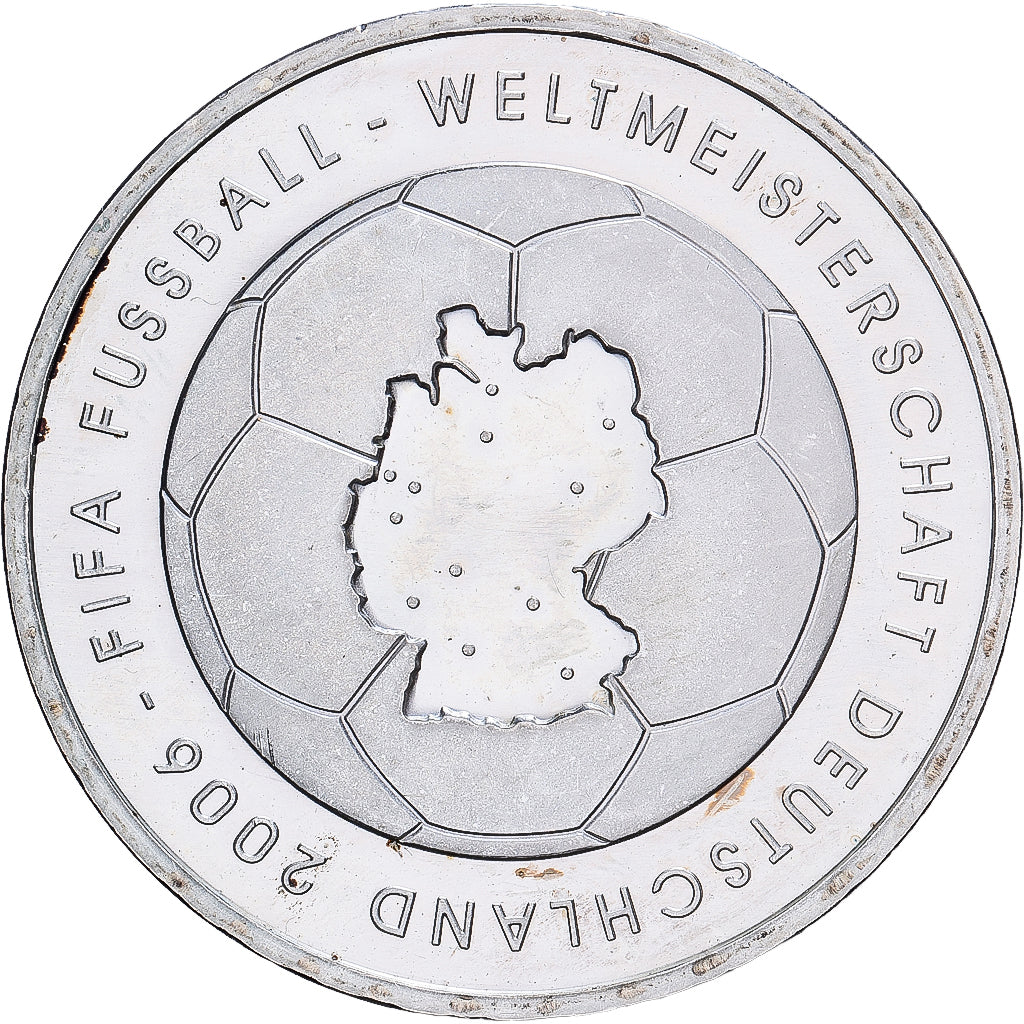 Deutschland, 10 Euro, 2006 FIFA World Cup, 2003, Stuttgart, Silber, VZ+, KM:223