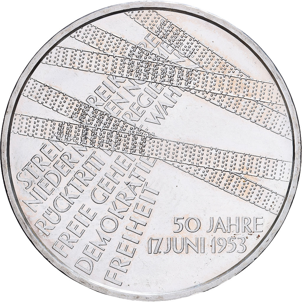 Allemagne, 10 Euro, Soulèvement anticommunisme en RDA, 2003, Berlin, Argent, SPL