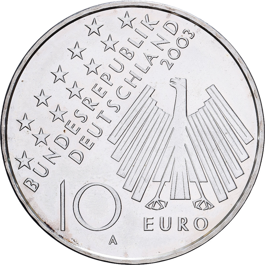 Allemagne, 10 Euro, Soulèvement anticommunisme en RDA, 2003, Berlin, Argent, SPL