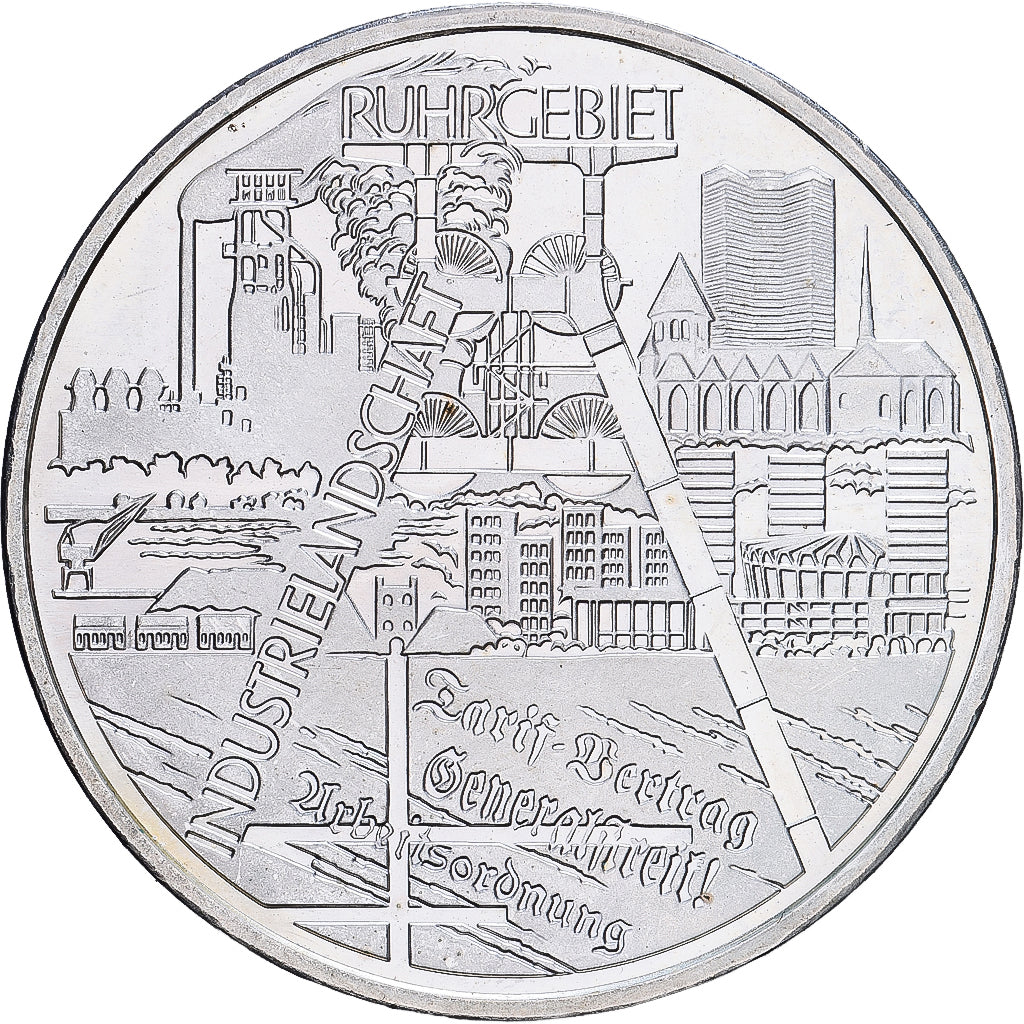 Deutschland, 10 Euro, Ruhr Industrial District, 2003, Stuttgart, Silber, UNZ