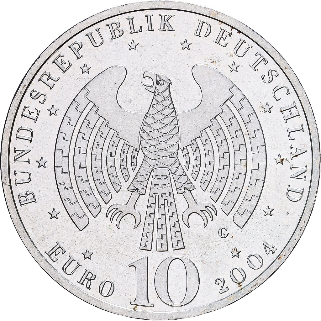 Germany, 10 Euro, European Union, 2004, Karlsruhe, Silver, MS(63), KM:231