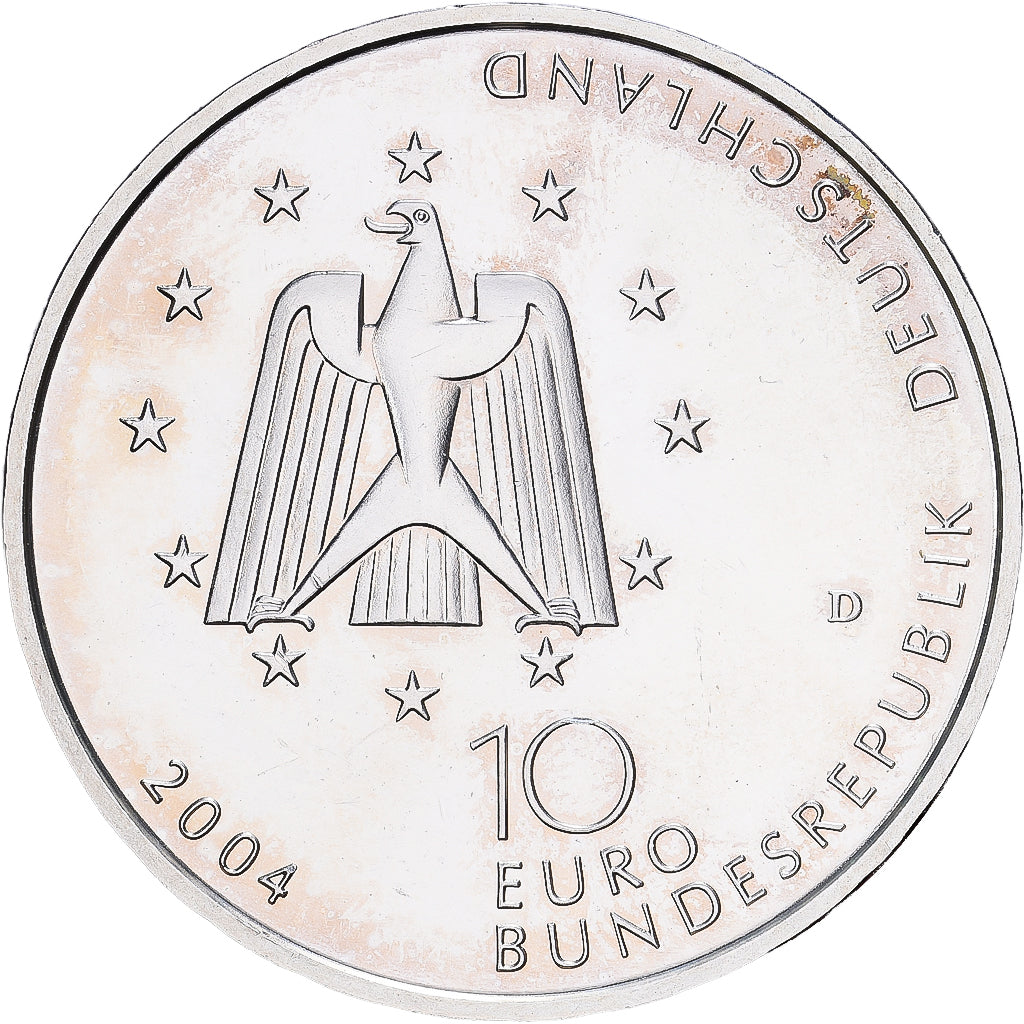 Deutschland, 10 Euro, Columbus Laboratory on ISS, 2004, Munich, Silber, VZ