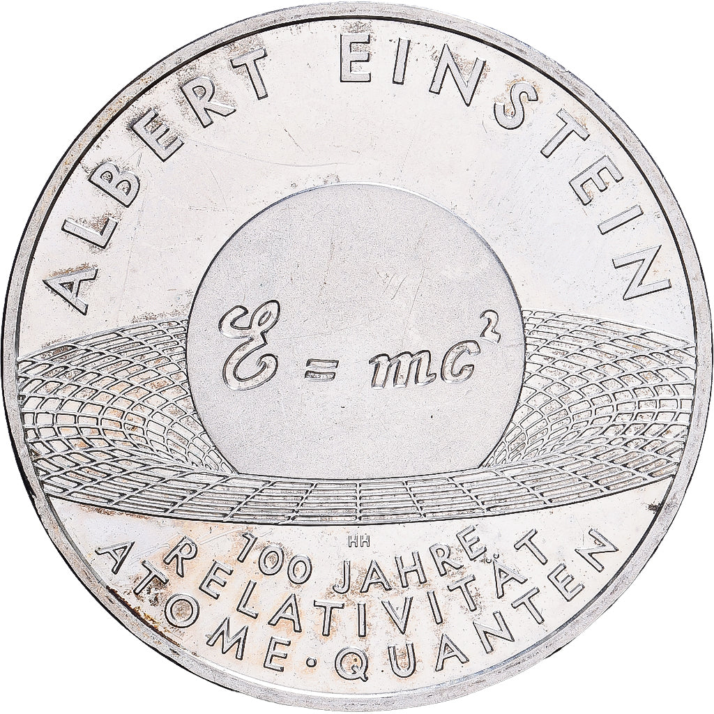 ALEMANIA - REPÚBLICA FEDERAL, 10 Euro, Albert Einstein, 2005, Hamburg, Plata